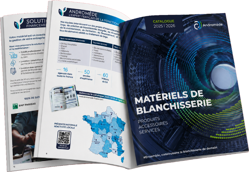 Catalogue materiel blanchisserie Androm&egrave;de France