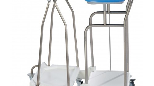 Chariot porte sac par Andromède France installateur et concepteur de Blanchisseries industrielles et professionnelles