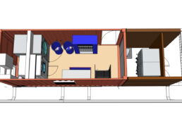 Plan 3D Sebibox - module conteneur container de la blanchisserie module conteneur