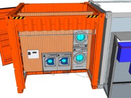 Sebibox - Blanchisserie industrielle en module container / conteneur pour hôtel et établissement médico-social